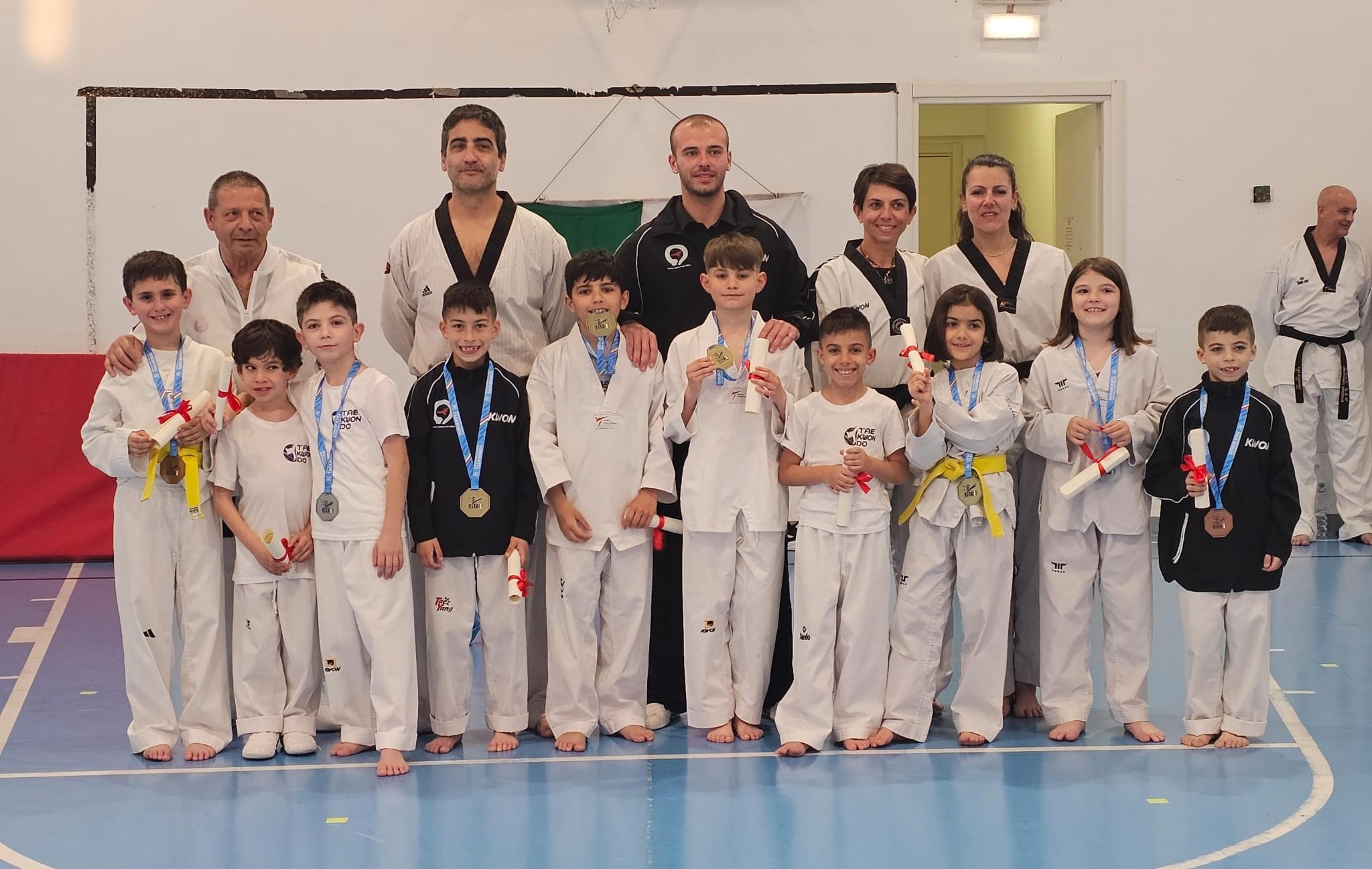 L'onda d'oro del Taekwondo Olbia al torneo Kim e Liù