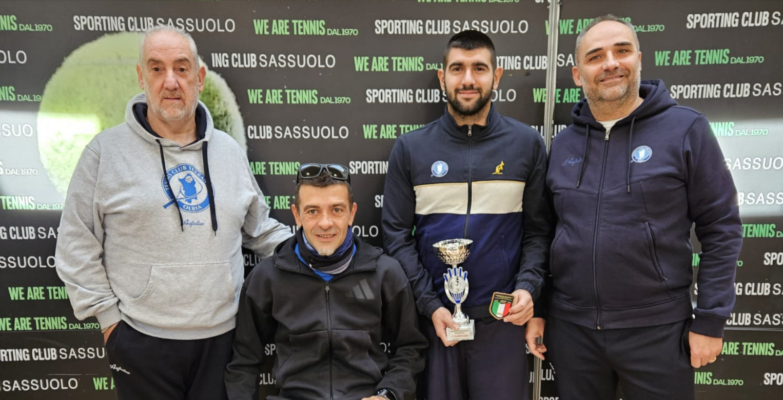 Olbia con Luca Arca brilla gli Assoluti di Tennis Wheelchair