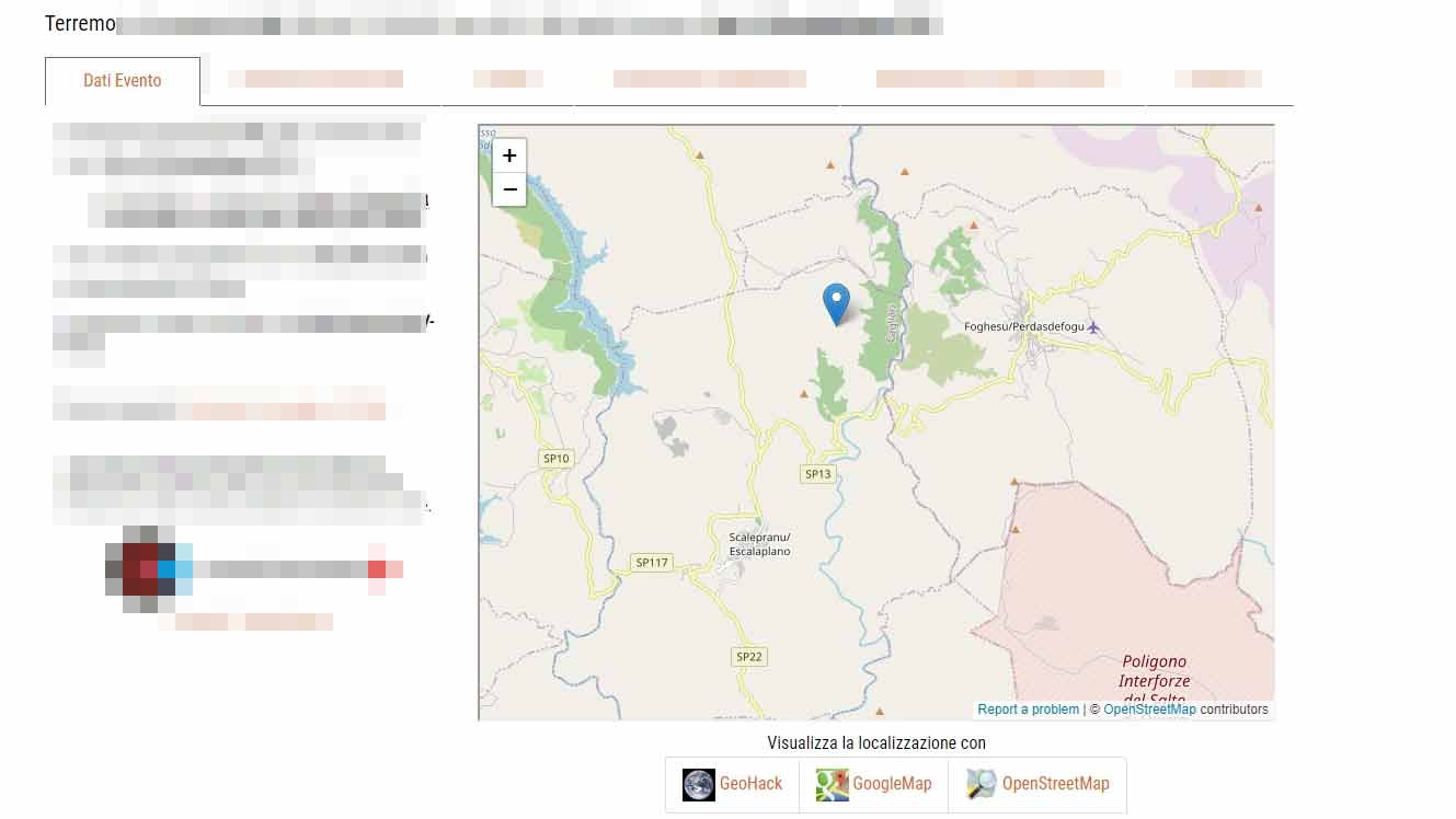Nuovo micro terremoto in Sardegna vicino a Quirra