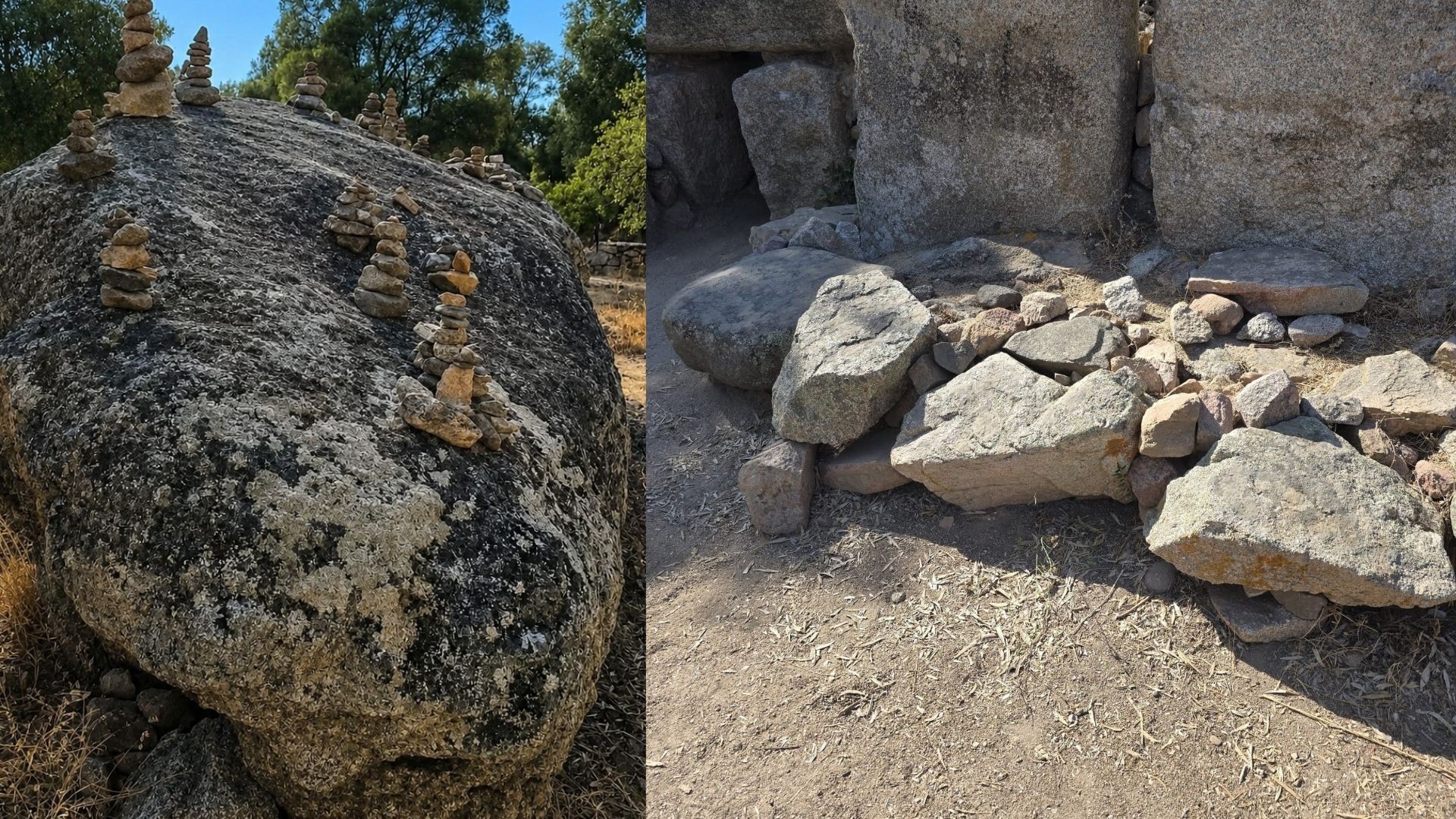 Olbia, decine di pietre impilate sulla Tomba dei Giganti: scatta la segnalazione