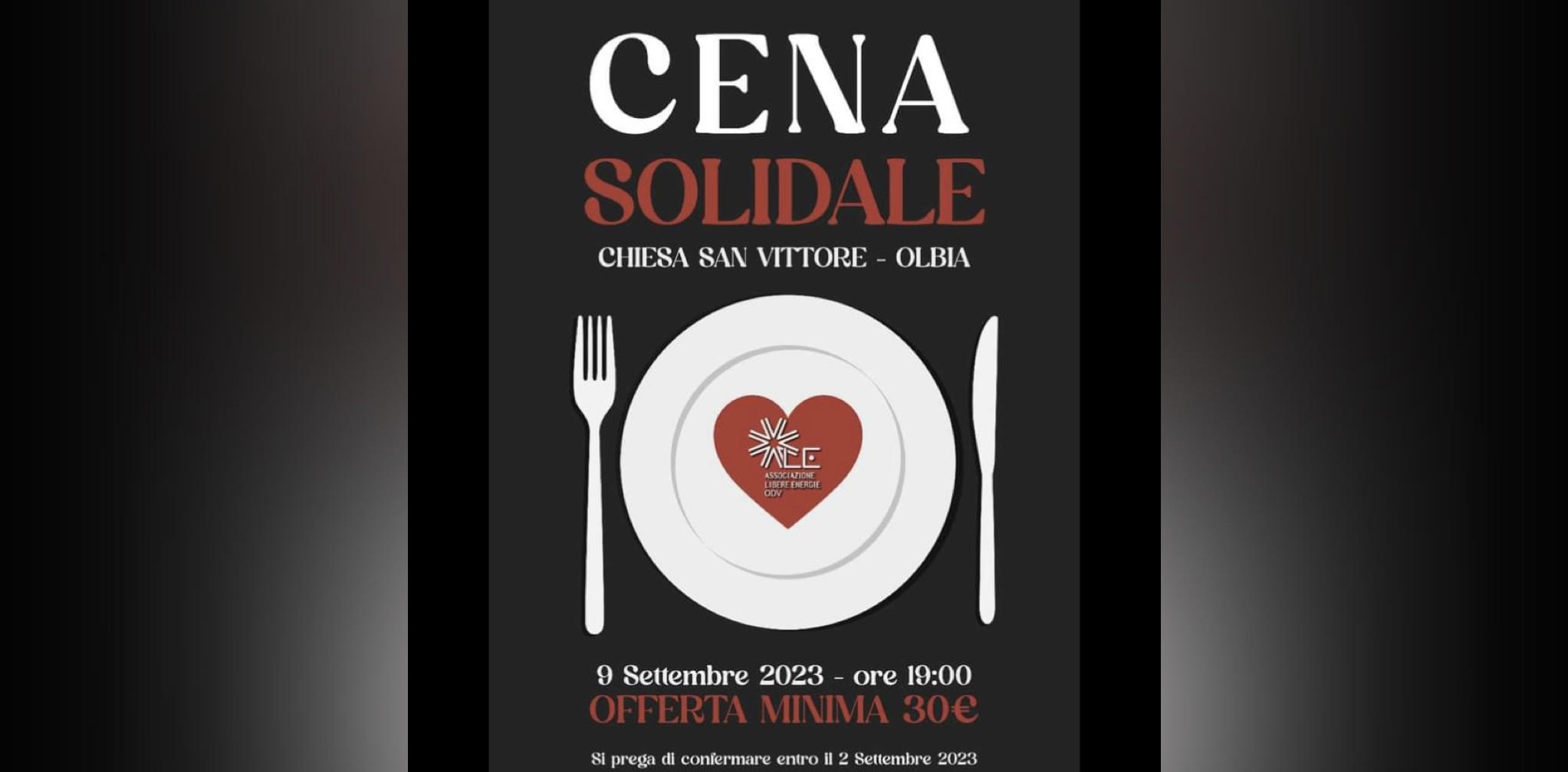 Olbia: cena solidale per avviare un progetto di inclusione sociale