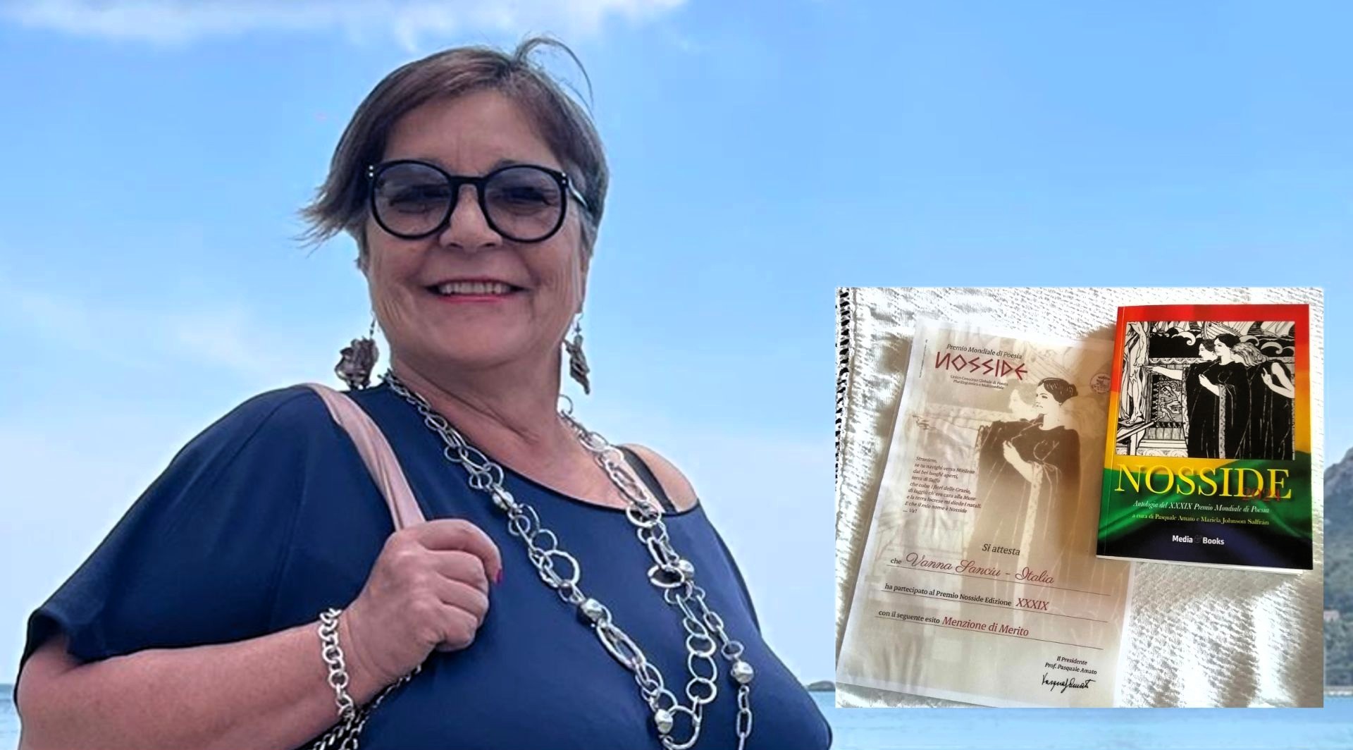 Olbia, per la poetessa Vanna Sanciu nuovo riconoscimento al Premio Mondiale di Poesia Nosside 