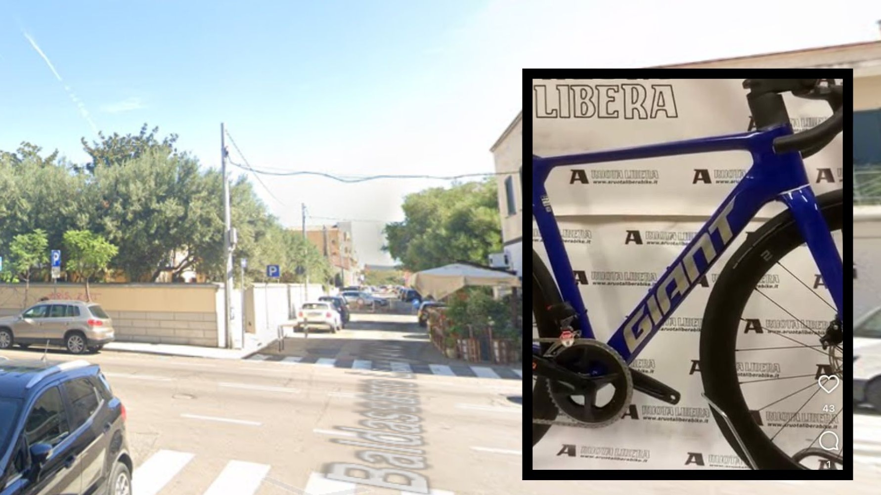 Olbia, rubata bici da corsa in via Bramante: l'appello corre sui social
