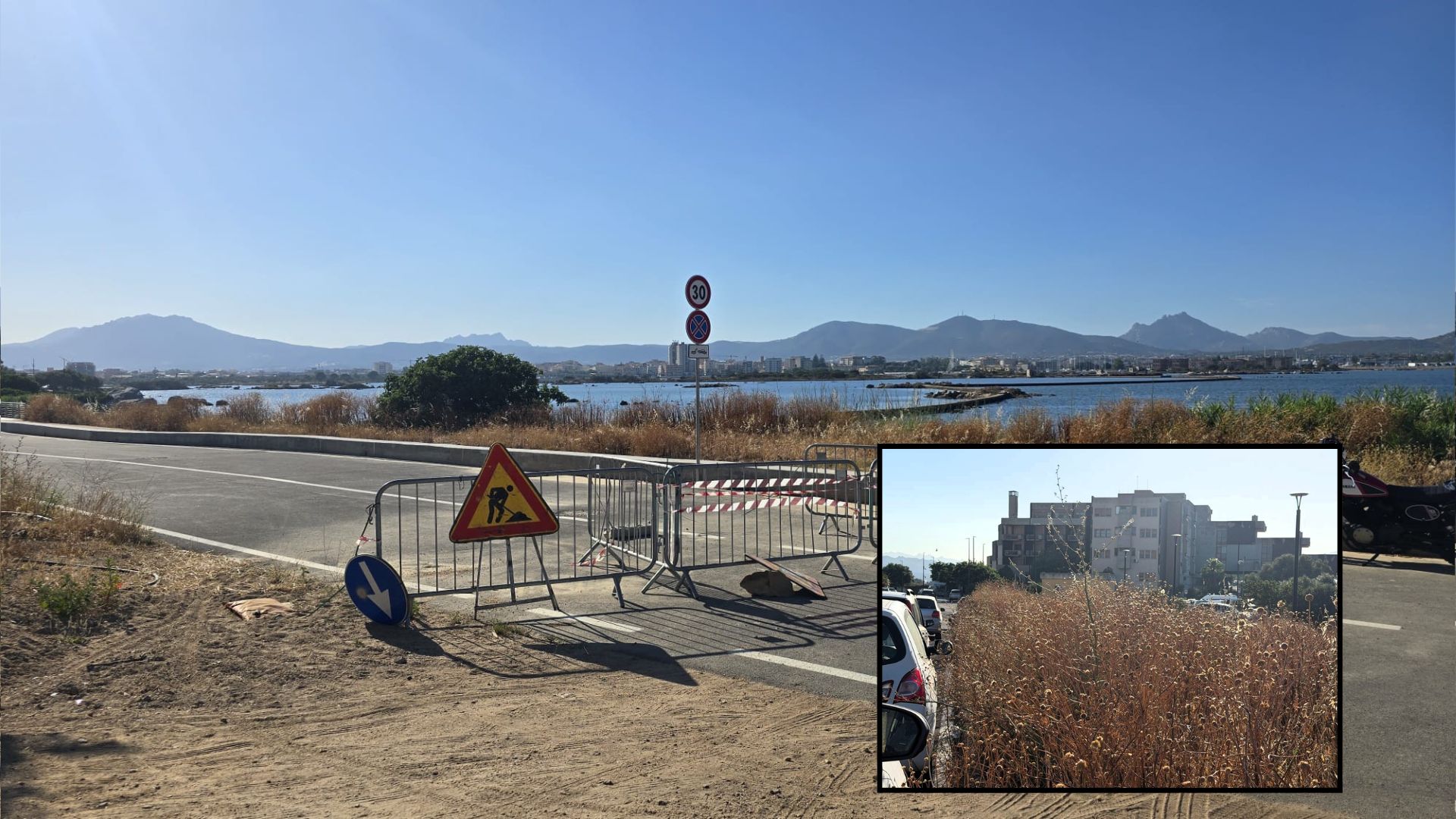 Olbia, waterfront di via Macerata: attesa per l'apertura tra erba alta e criticità