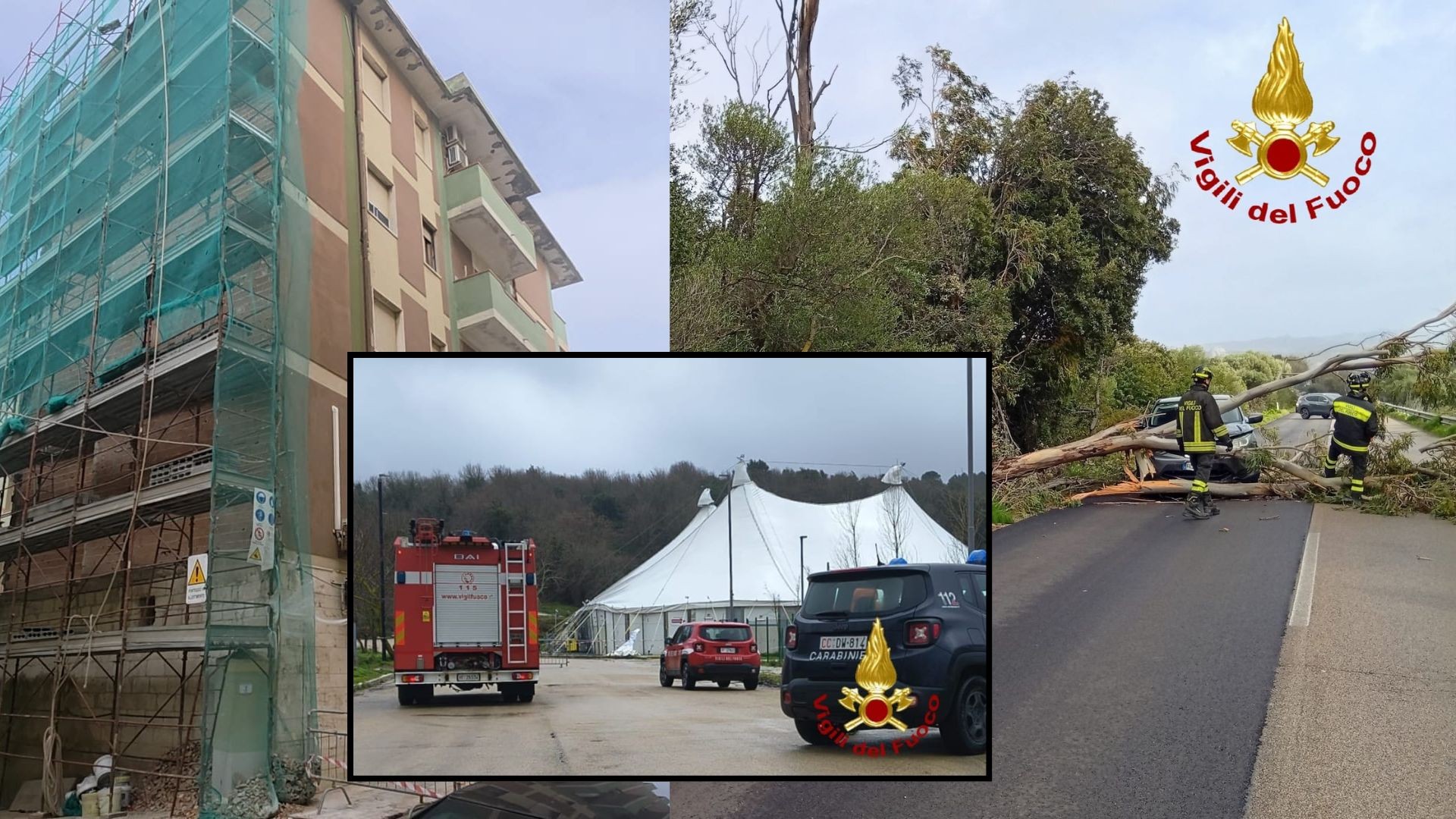 Maltempo in Gallura: a rischio il Parco Tenda di Tempio, crolla albero ad Arzachena 