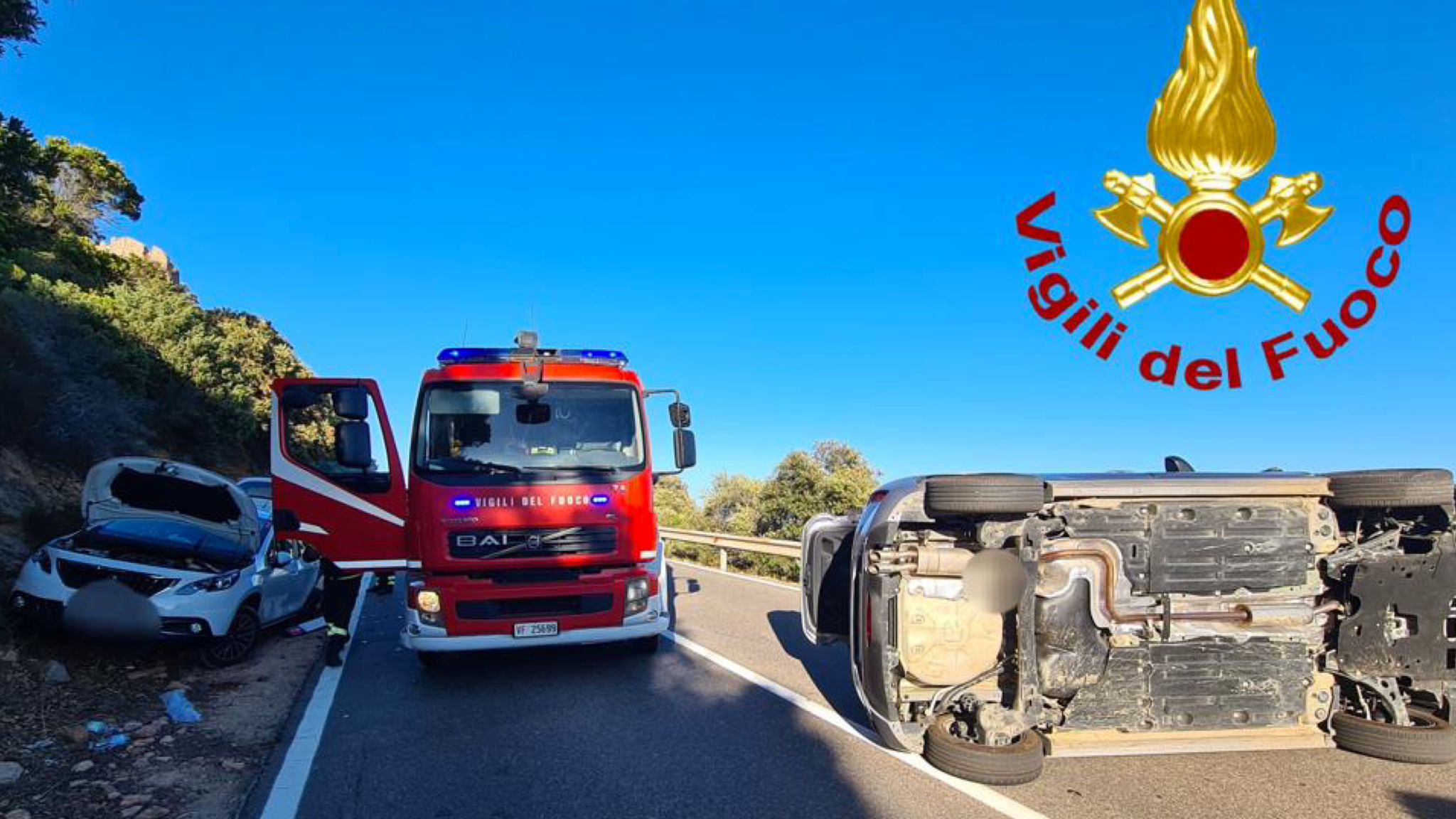 Porto Cervo, scontro tra auto: tre persone all'ospedale di Olbia 