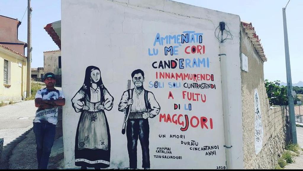 Berchiddeddu: Luca Molinas abbellisce il paese con i murales