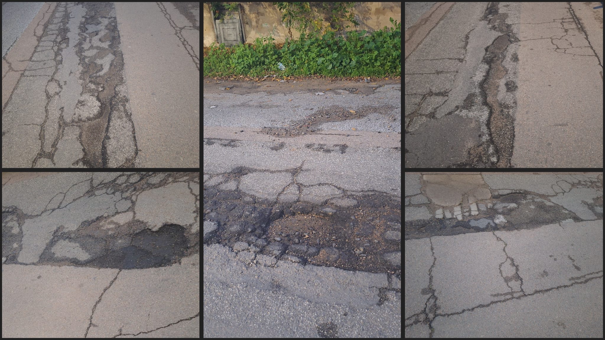 Olbia, strada dissestata in via Pirandello