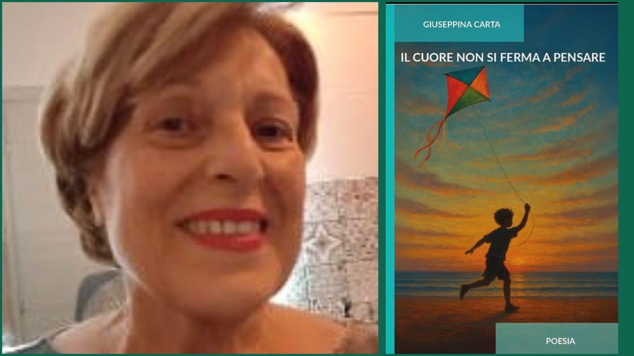 Siniscola, Giuseppina Carta racconta il suo nuovo libro: “Il cuore non si ferma a pensare”