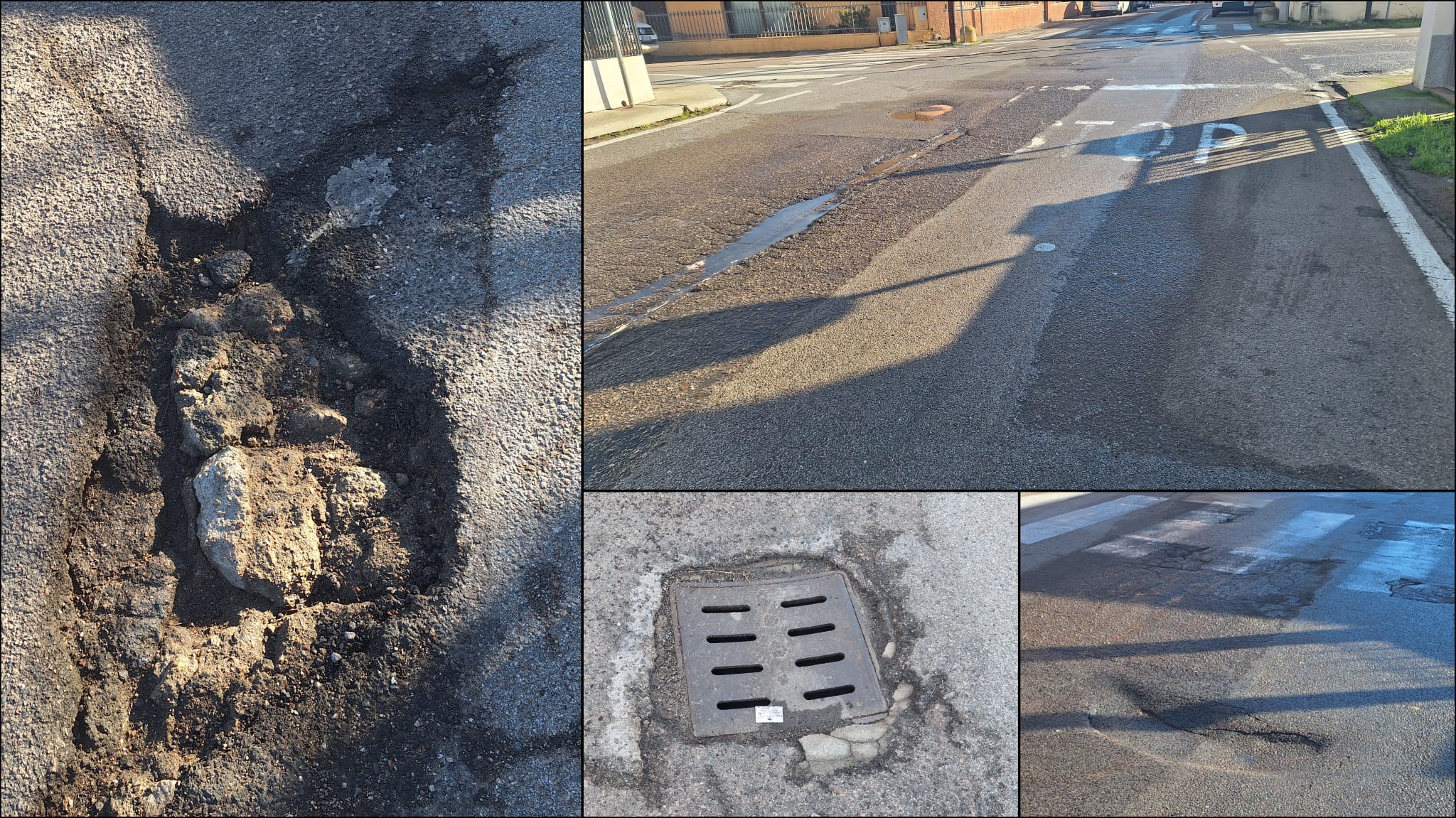 Olbia, un'altra segnalazione per strada dissestata