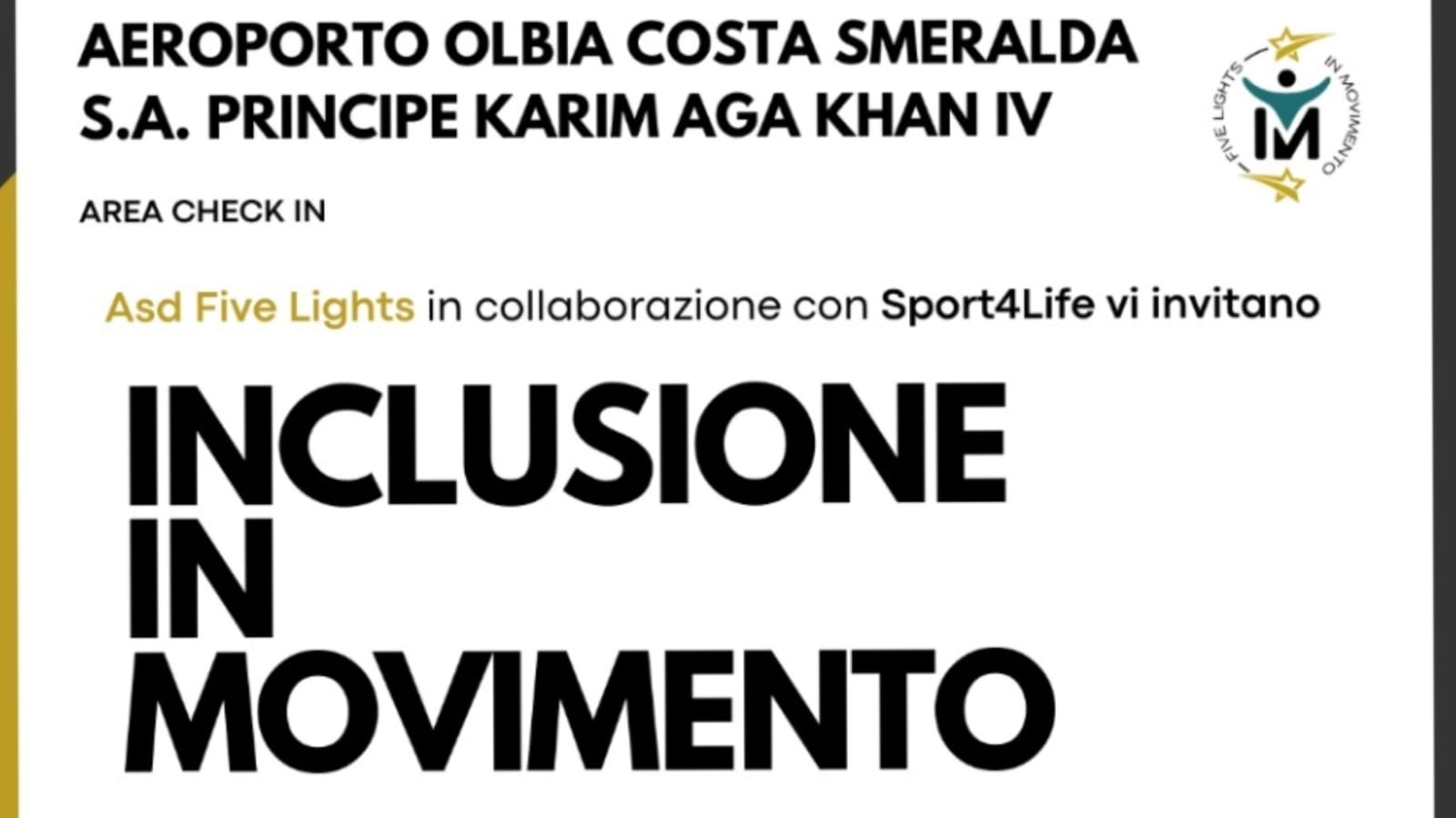 Olbia, all’Aeroporto Costa Smeralda atterra “Inclusione in movimento”