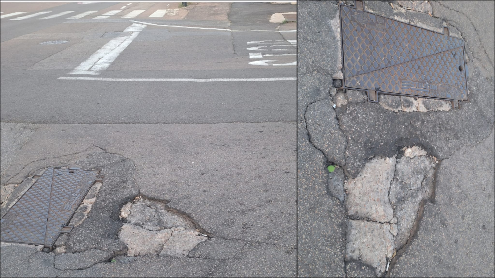Olbia, fosso e tombino pericolanti all'incrocio tra via Petta e via Eleonora d'Arborea