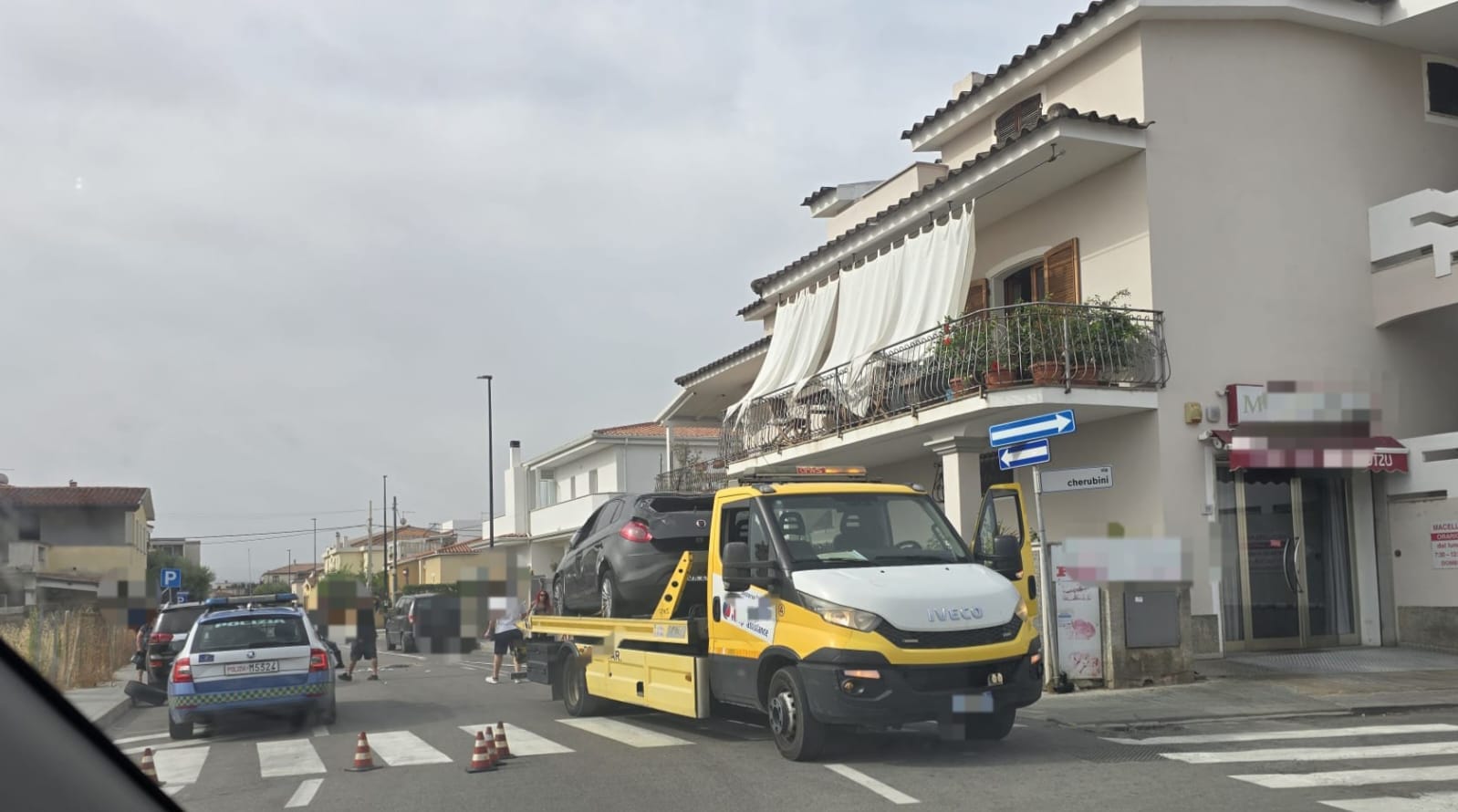 Olbia, incidente in via Correggio