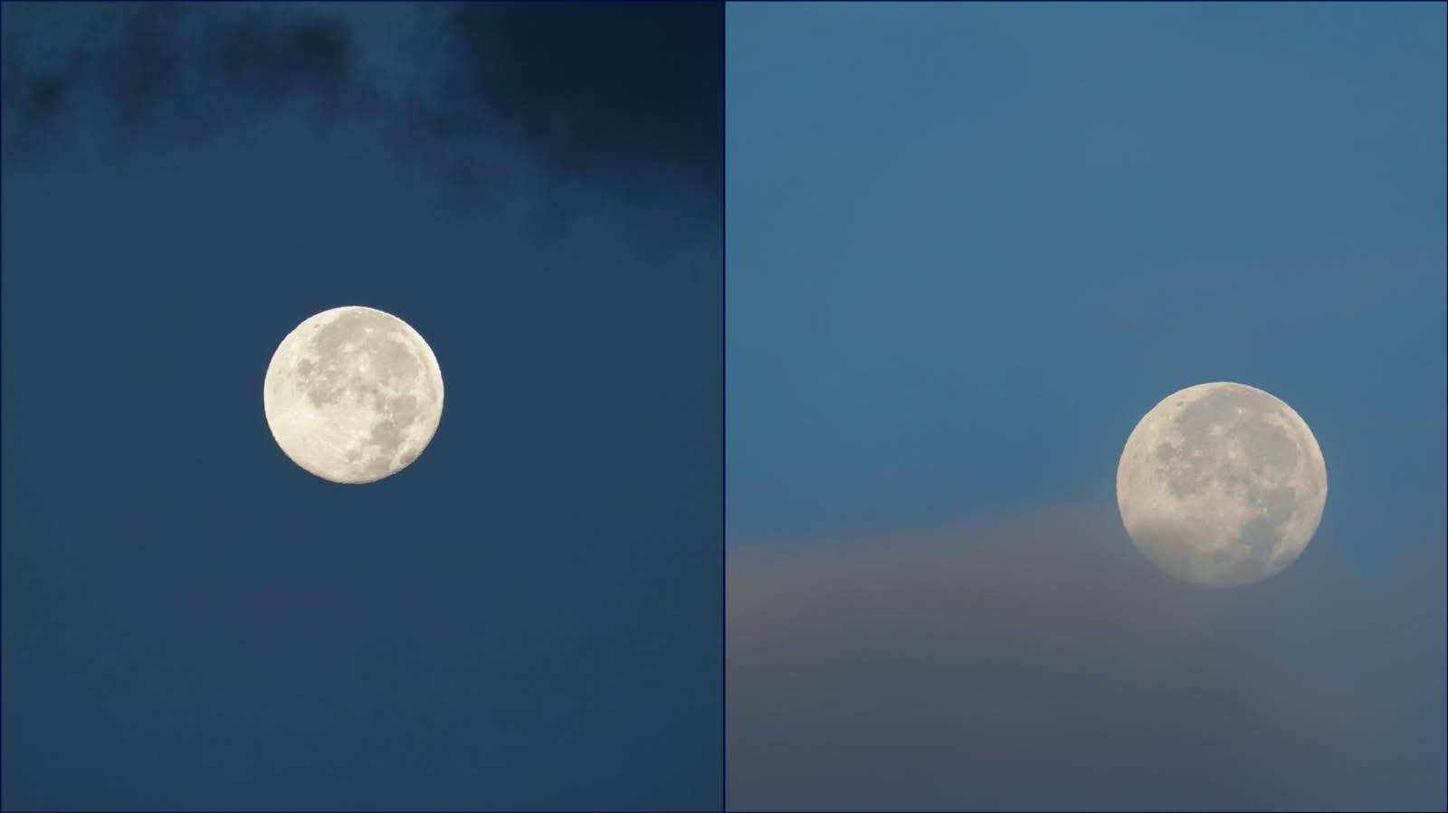 Luna piena con eclissi di nuvole