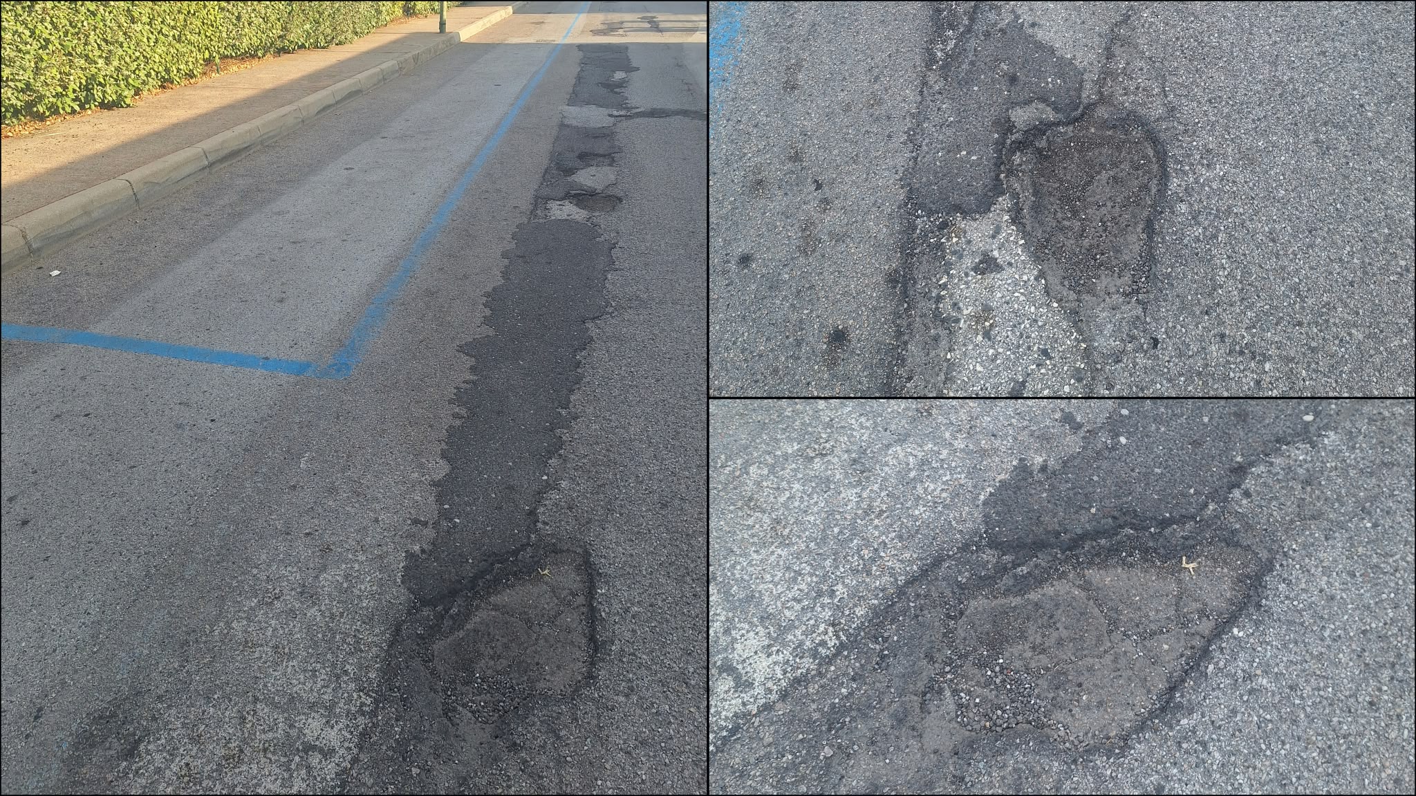 Golfo Aranci, strada colabrodo in via Diaz
